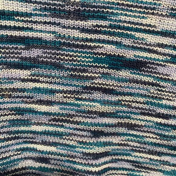 LOGO by Lori Goldstein Knit Blue Variegated Sweater Womens Size Large - Picture 5 of 6